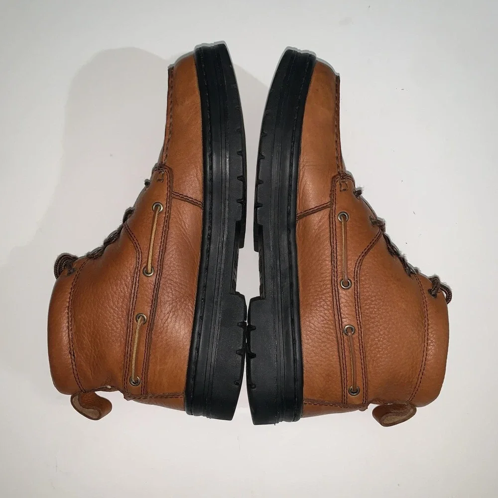Wolverine Boots Mens 11.5 Brown Leather Chukka Ankle Work Steel Moc Toe W08404
